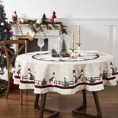 The Holiday Aisle® Karion 70" Round Tablecloth