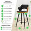 Alcea Yes Velvet Faux Leather Bar Stool