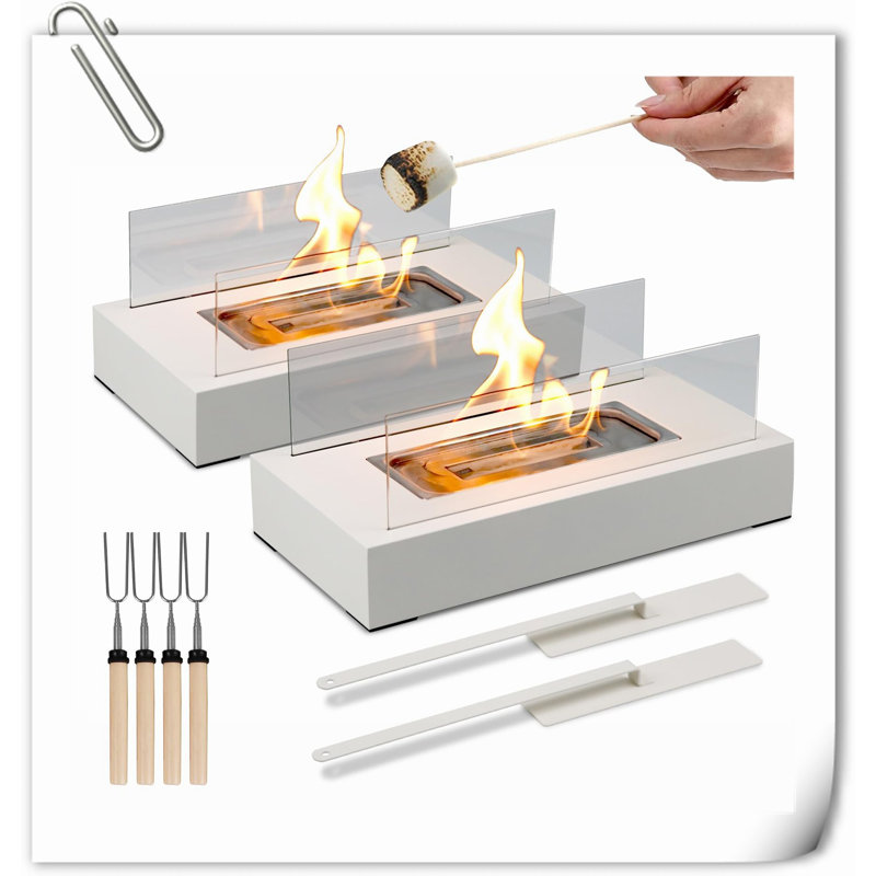 Tabletop Fire Tabletop Fireplace with Flame Guard