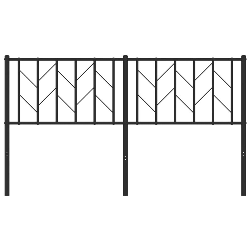 Vidaxl Metal Replace Headboard, Black, King - 150 x 200 cm