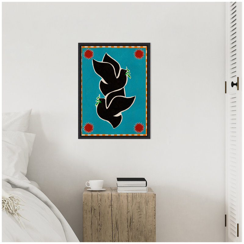 «Lush Duo 4 Birds» par Shatha Al Dafai, reproduction d'art sur toile encadrée