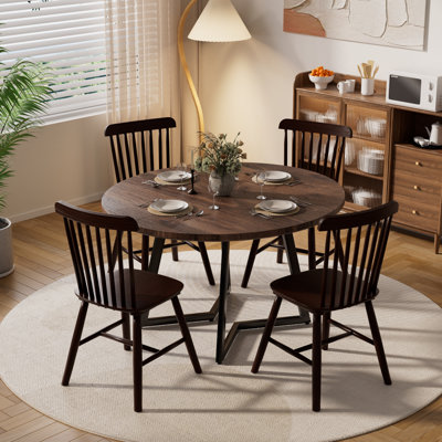 47.2in Round Dining Table Set