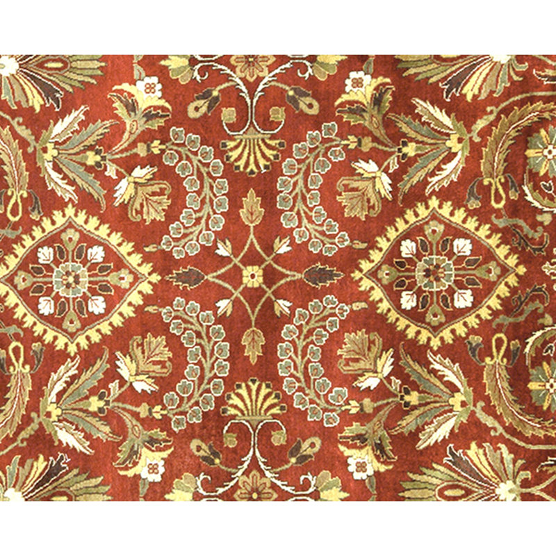 High-Quality Hand-Knotted Wine And Plum Area Rug