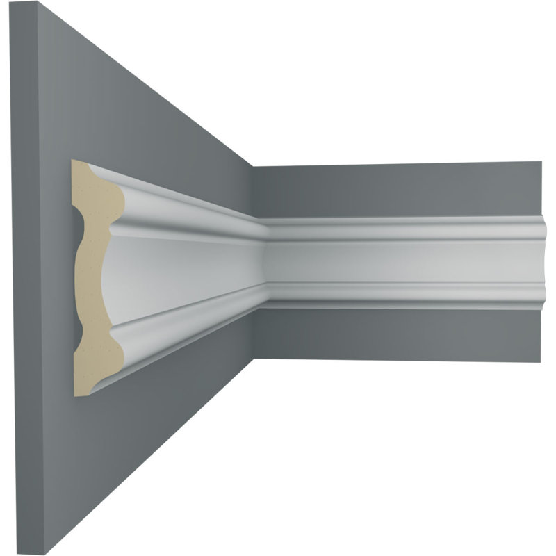 Emery White Polyurethane Crown Chair Rail Moulding Set