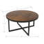 Table basse ronde brune