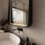 Miroir de salle de bain à cadre noir mat à DEL, fonction mémoire, 3 températures de couleur de la lumière, verre trempé anti-buée-52929152
