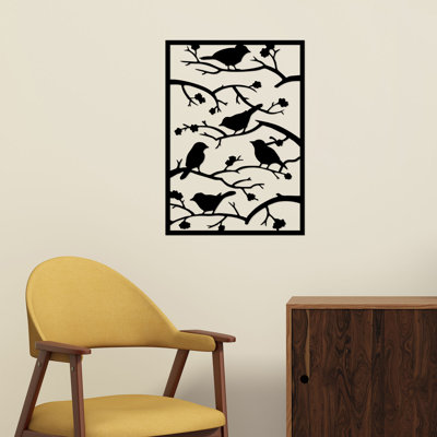 Stylish Black Metal Wall Art, 18.5 x 26.0 inches | 100% Metal Construction, Thickness: 0.05 inches | Easy Wall Mounting with Back Piece | Perfect Decorative Accessory for Home & Office Decor