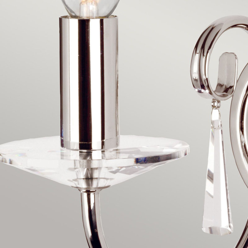 Thebes Candle Wall Light, Polished Nickel