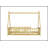 Twin Tent-Shaped Floor Bed,Teepee Bed With Guardrails,Slats,Natural-335365455