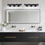  4-Light Matte Black Bathroom Vanity Light With Crystal Glass Shades, LED Wall Sconce Lighting For Bathroom Mirror