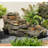 Arani Handcrafted Outdoor Weather Resistant Rock Fountain with Lights