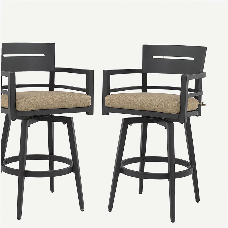 Chaises de bar pivotantes 2 pièces Modern Modern