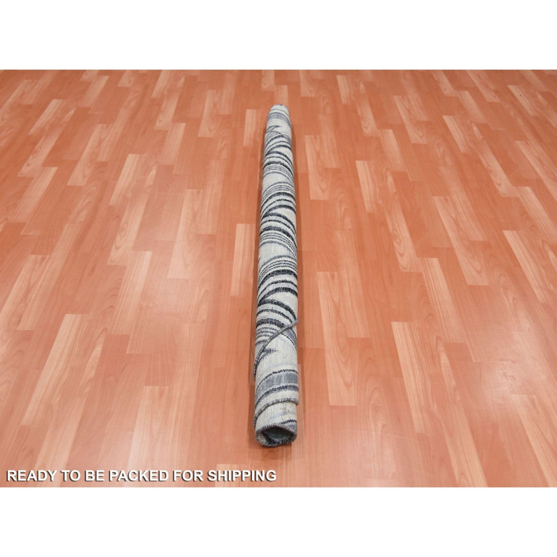 Tapis ivoire noué à la main Kateryn 6 pi New Age