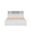 Lit plateforme très grand en bois avec tête de lit multi-rangement, USB et 2 tiroirs-1650485930