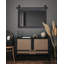 Miroir rustique moderne avec rail de porte de grange en acier-824512046-824512018