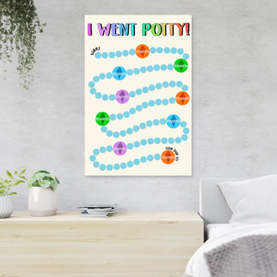 «A Game For Kid - I Went Potty», reproduction d'art graphique sur toile tendue
