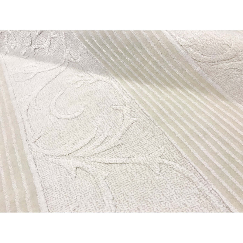Striped Area Rug in Ivory