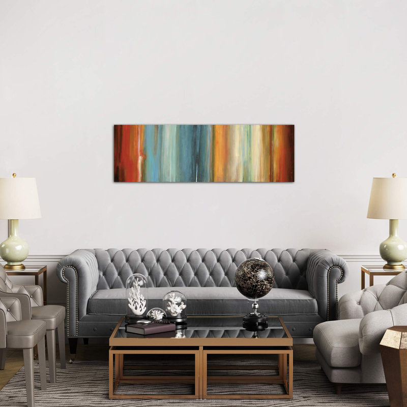 Flow II by Max Hansen - Panoramic Print on Canvas, Wrapped Canvas, 40.64 cm H x 121.92 cm W x 3.175 cm D