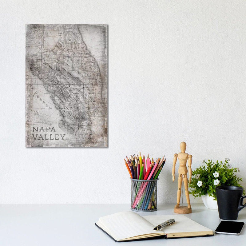 Napa Valley 1 Piece Wrapped Canvas Wall Art, 20.32 cm H x 30.48 cm W