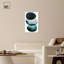 «Rain Drops Zoom Canvas Midcentury», art mural abstrait par Art Remedy-111666997-104322213
