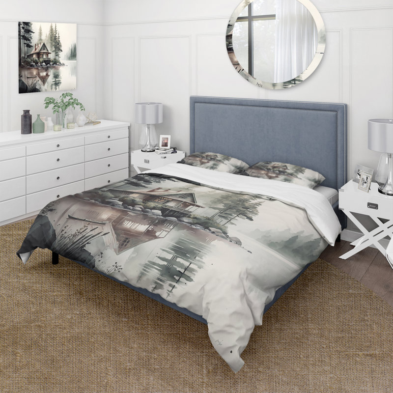 Ensemble de housse de couette en microfibre / polyester Cottage By The Lake I Bedding