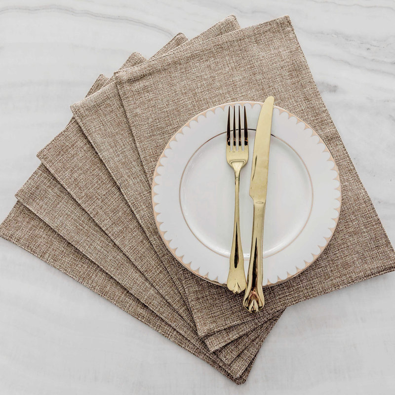 Polyester Placemat, Natural Linen
