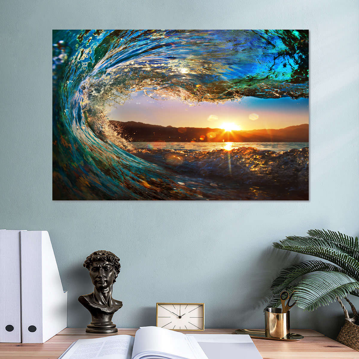 Highland Dunes Ocean Wave by Michael A Print | Wayfair