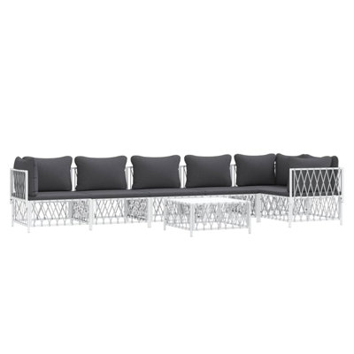 Ensemble de conversation pour 6 personnes avec coussins