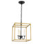 Luminaire suspendu carré 3 lumières lanterne Tarbox-652614839