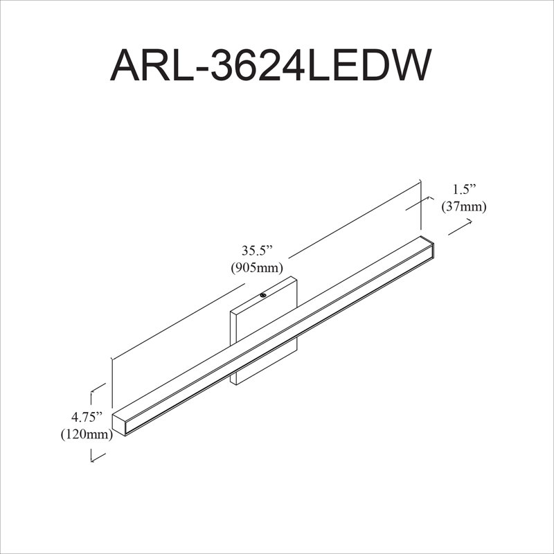 Arnitha Dimmable LED Bath Bar, Gold