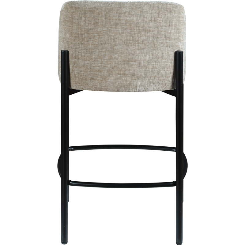 Burton 26'' Counter Stool, Beige Chenille Fabric