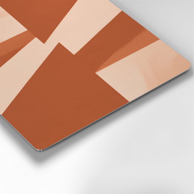 Minimalisme 27, art mural en métal beige, H 8 po x l 8 po