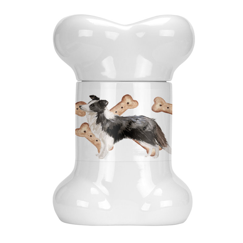 Pot à collie en forme d’os pour animaux border