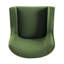 Chaise d'appoint Sune, velours vert foncé doux et pieds en métal noir mat-112254137