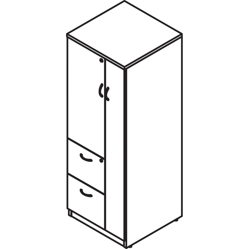Armoire de rangement Orlanda, Acajou