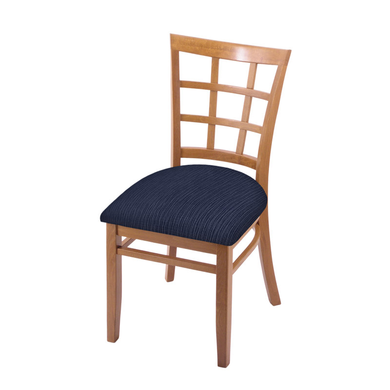 Chaise d'appoint à dossier échelle en bois massif, Moyen, Ancre graphique