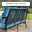 74.8'' Wide Outdoor Patio Sofa With Cushions & Wicker Decor-38255768