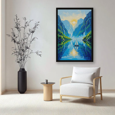 Canvas Wall Art Milford Sound Fall Ocean Poster-1 Vintage Poster Print Home Decor