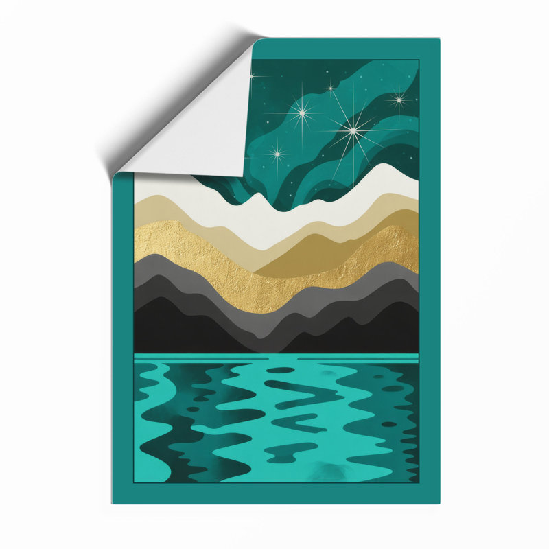 Mountains Under Stars Minimalist - Print, Unframed, A3 - 42.0 x 29.7 cm