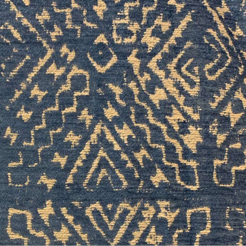 Coussin géométrique à losanges, 22 po x 22 po, bleu
