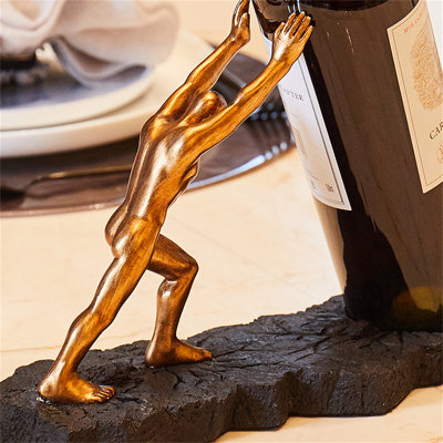 Jalaiyah Tabletop Wine Bottle Rack Gold by Mercer41