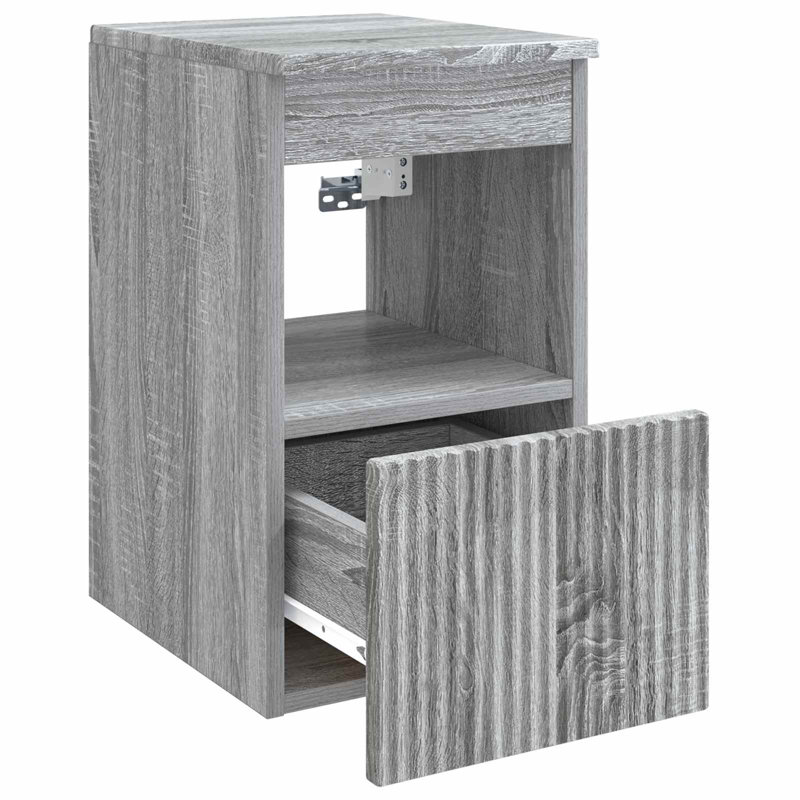 Bathroom Cabinet, 50cm H x 30cm W x 35cm D, Grey Sonoma