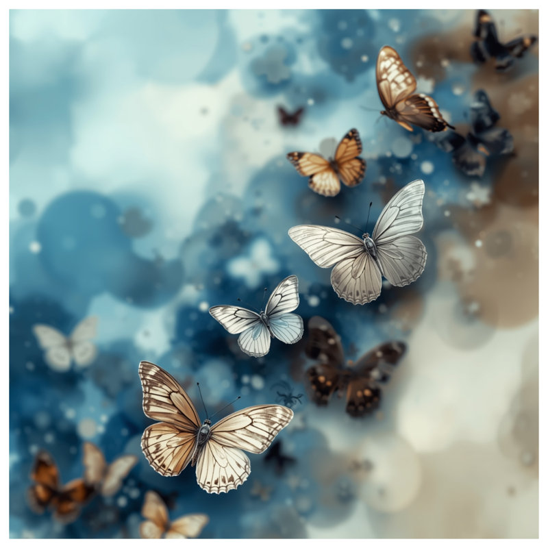 Butterflies In Flight Double Sided Throw Pillows, 16 x 16 inches