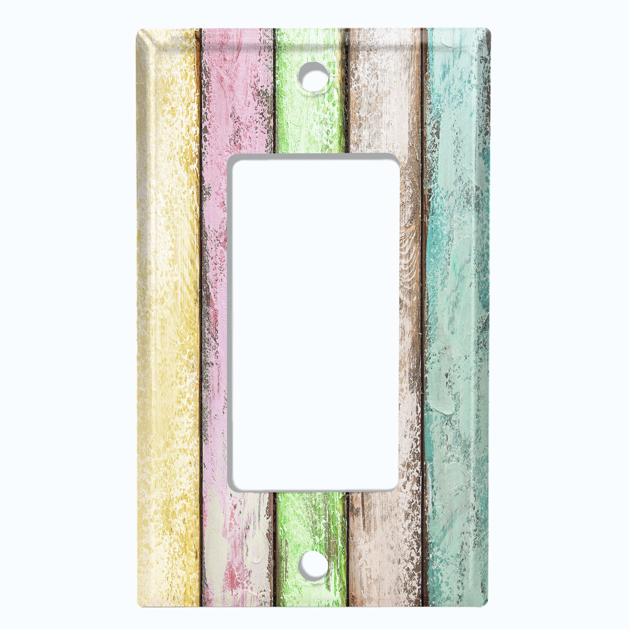 WorldAcc Pastel Fence Vertical 1-Gang Rocker Wall Plate | Wayfair