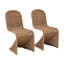 Chaises de salle à manger d'extérieur en osier avec structure en acier (2 pièces)