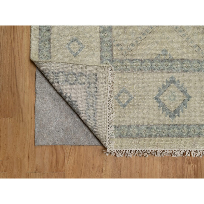 Tapis oriental rectangulaire en laine noué à la main 9 pi 0 po x 12 pi 0 po - MOA10291720