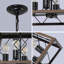 4 - Antique rétro, pour la cuisine, le salon et la salle à manger, antirouille et chaîne réglable, atmosphère rétro, lampe en fer noyer antique, rouille et corrosion de la pièce, longueur de la chaîne, sensation, luminaire