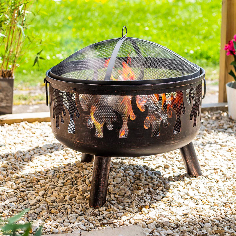 Bulle Round Steel Wood Burning Fire Pit