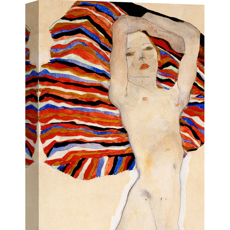 Nude Woman by Egon Schiele - Wrapped Canvas Painting, 100cm H x 70cm W x 4cm D