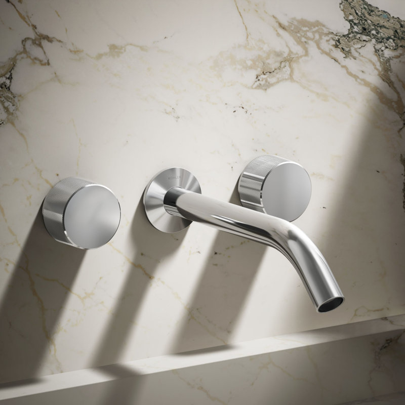 Components Wall-Mount Bathroom Sink Faucet Trim with Oyl Handles, Polished Chrome